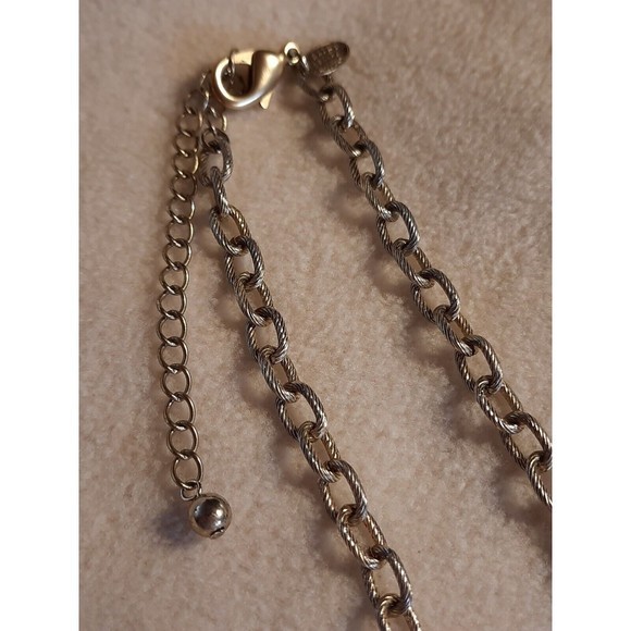 Vintage Goldtone Laura Ashley Necklace Blue and Teal Beads Adj 20 to 24 inches - Picture 4 of 6